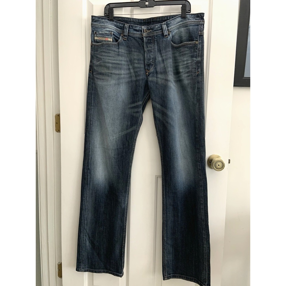 Y2K Diesel Jeans Viker Regular Straight Stretch Men's Size 36x34 0885K Blue